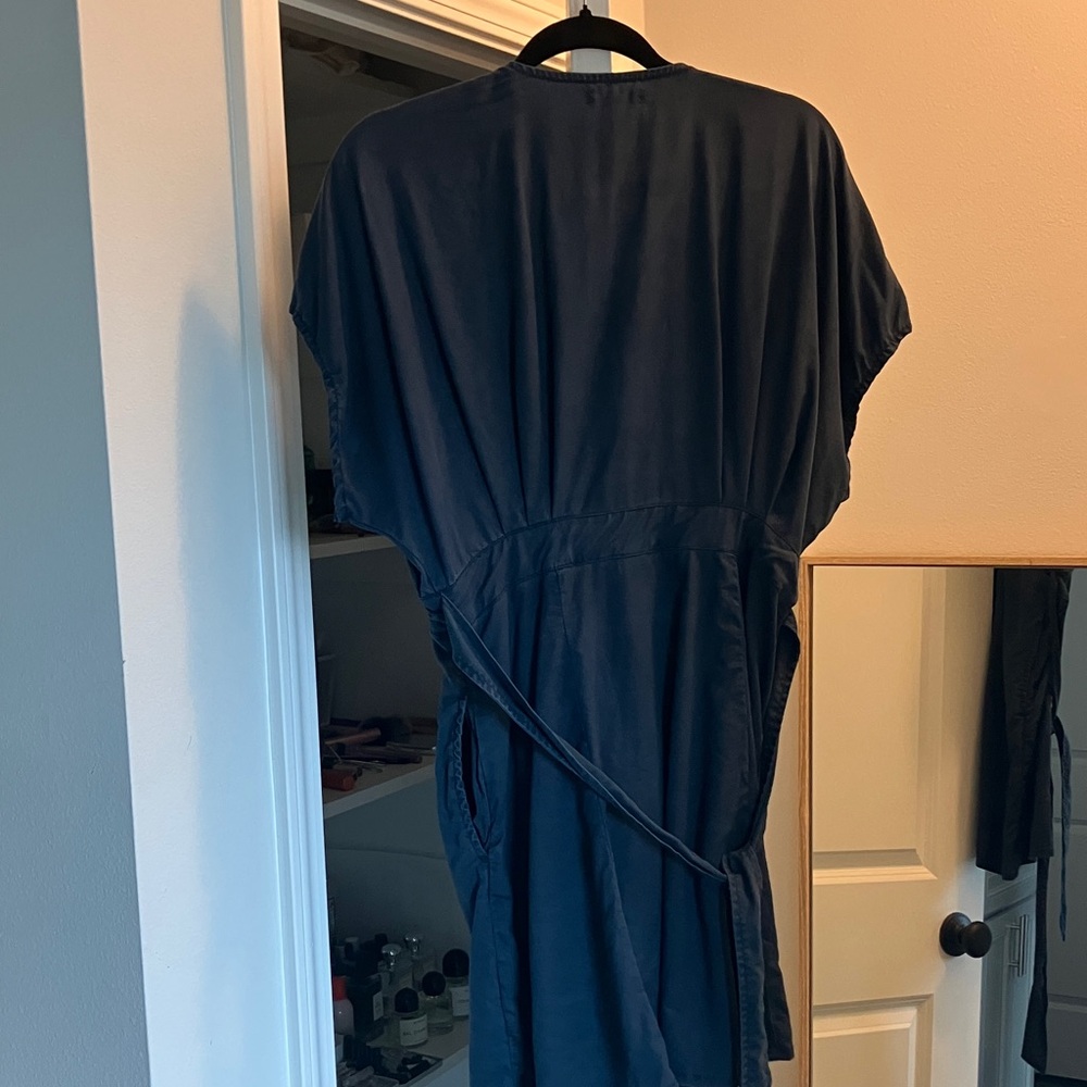 Quince Deep Blue Button-Down Dress - image 3